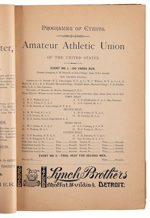 Lot #3276 AAU 1888 'First Annual Championship Games' Program - Image 3