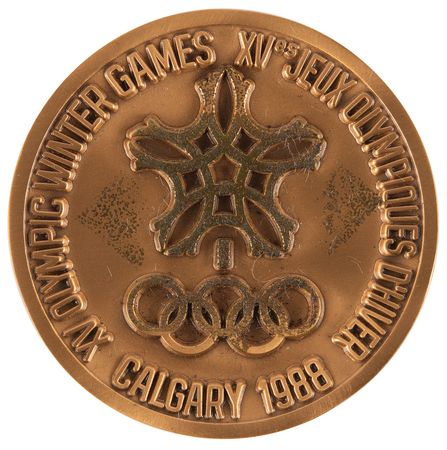 Lot #3155 Calgary 1988 Winter Olympics Bronze Participation Medal - Image 2