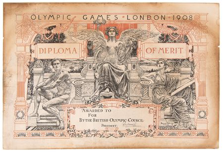 Lot #3171 London 1908 Olympics Participation