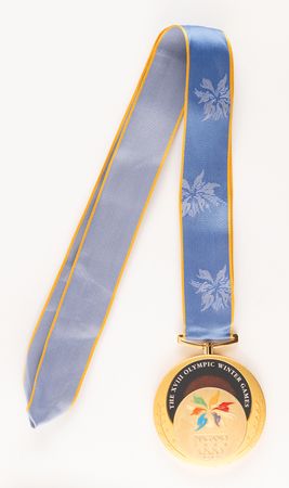 Lot #3100 Nagano 1998 Winter Olympics Gold Winner's Medal for Ski Jumping - Image 1