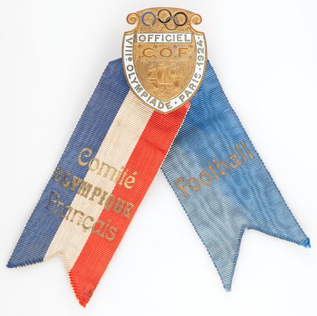 Lot #3220 Paris 1924 Olympics French Olympic Committee Football Badge - Image 1