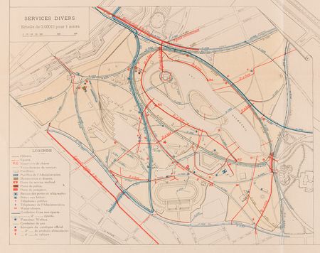 Lot #3322 Paris 1900 Exposition Universelle 'General Plan' Map of the Bois de Vincennes - Image 2
