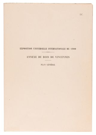 Lot #3322 Paris 1900 Exposition Universelle 'General Plan' Map of the Bois de Vincennes - Image 3