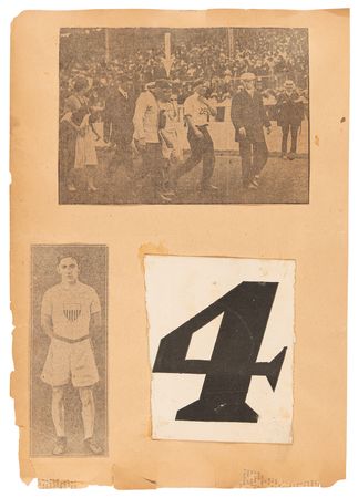 Lot #3391 William Robbins's London 1908 Olympics 400-Meter Competitor's Bib - Image 1