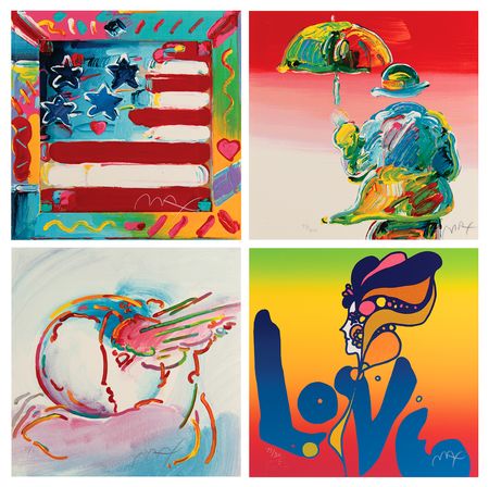 Lot #598 Peter Max Limited Edition 'Retrospective Suite II' (4) Serigraphs and (2) Original Mixed Media Drawings - Image 2