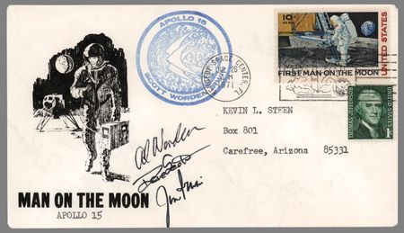Lot #561 Apollo 15 Crew-Signed Launch Day Cover, with (15) Astronaut Autographs - Image 2