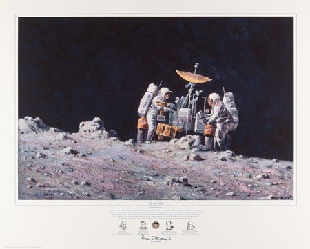 Lot #567 Alan Bean Signed Lithograph: 'On the Rim' (Ltd. Ed. #57/125) - Image 1