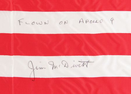Lot #547 Apollo 9 Flown Oversized American Flag - From the Personal Collection of Jim McDivitt: Scarce oversized American flag carried into orbit on Apollo 9 - Image 2