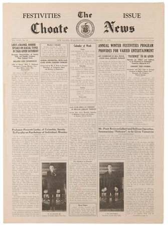 Lot #206 John F. Kennedy: 1935 Festivities Issue of The Choate News - Image 1