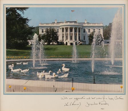 Lot #75 John F. Kennedy 1961 White House Christmas Gift Print - Image 1