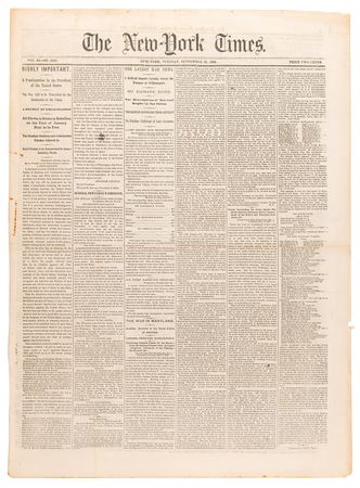 Lot #212 Abraham Lincoln: First Printing of the