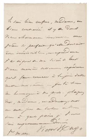 Lot #644 Victor Hugo Autograph Letter Signed - Image 1