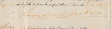 Lot #188 Andrew Jackson Document Signed as President - Image 2