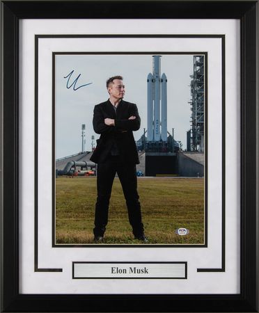 Lot #345 Elon Musk Signed Photograph - Image 1