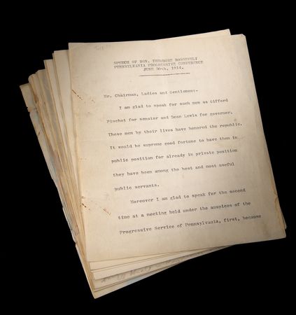 Lot #63 Theodore Roosvelt Hand-Edited Speech, Outlining the Progressive Party Platform - Image 1