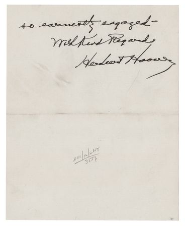 Lot #181 Herbert Hoover Autograph Letter Signed to a Congressman on Relief for Nazi-Occupied Poland - Image 2