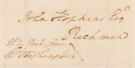Lot #4 George Washington Hand-Addressed and Signed Free Frank - Image 1