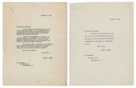 Lot #256 Franklin D. Roosevelt Typed Letter Signed as President on Duck Hunting: 