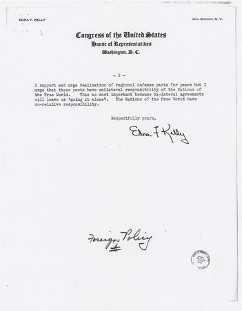 Lot #270 Harry S. Truman Typed Letter Signed as President, Responding to a Congresswoman's Plea re: Vietnam - Image 3