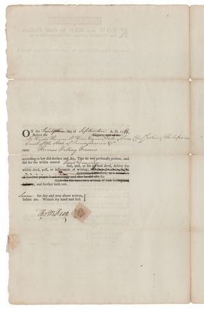 Lot #450 Thomas McKean Document Signed - Image 1