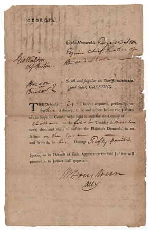 Lot #500 George Walton Document Signed - Image 1