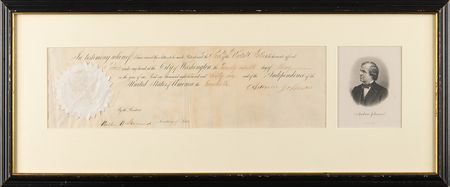 Lot #191 Andrew Johnson Partial Document Signed - Image 1