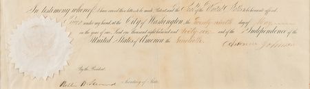 Lot #191 Andrew Johnson Partial Document Signed - Image 2