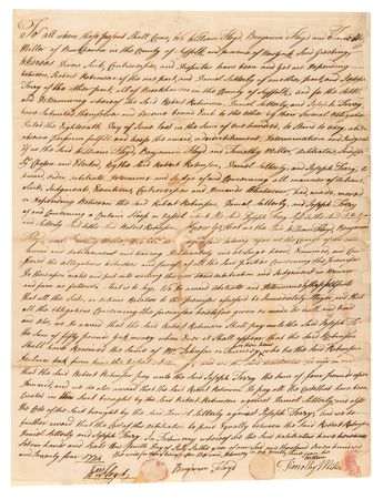 Lot #315 William Floyd Document Signed (July 4, 1774) - Image 1