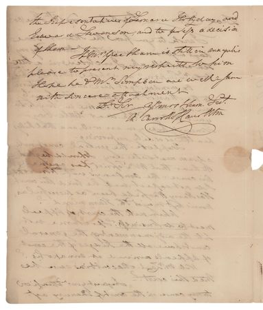 Lot #379 Charles Carroll of Carrollton Autograph Letter Signed - Image 2