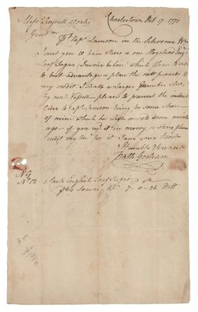Lot #410 Nathaniel Gorham Autograph Letter Signed - Image 1