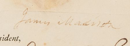 Lot #216 James Madison Document Signed as President - Image 2