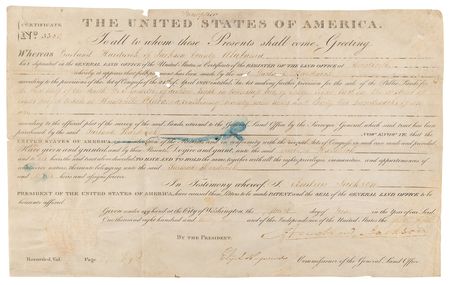 Lot #187 Andrew Jackson Document Signed as President - Image 1