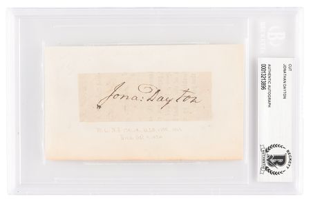 Lot #394 Jonathan Dayton Signature
