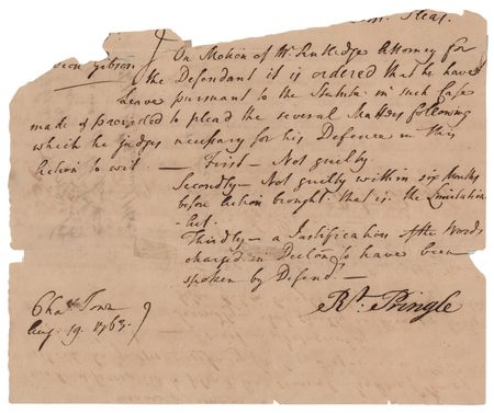 Lot #485 John Rutledge Autograph Document Signed Twice - Image 1