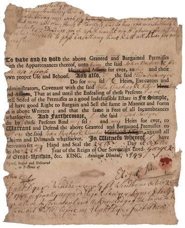 Lot #398 Eliphalet Dyer Twice-Signed Document - Image 1