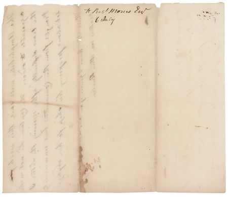 Lot #504 William Whipple Handwritten Letter to Robert Morris, Updating Him on 