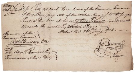 Lot #396 James Duane Document Signed - Image 1