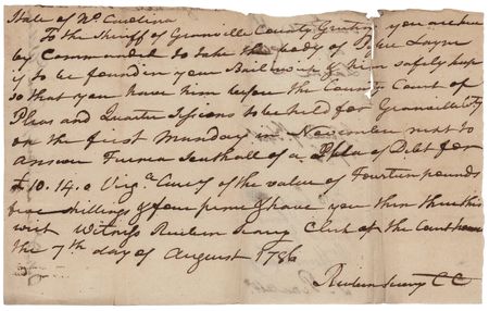 Lot #319 John Penn Autograph Document Signed - Image 1