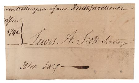 Lot #428 John Jay Signature - Image 1
