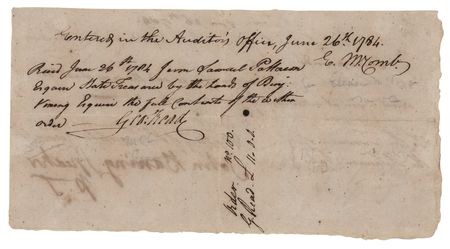 Lot #480 George Read Document Signed