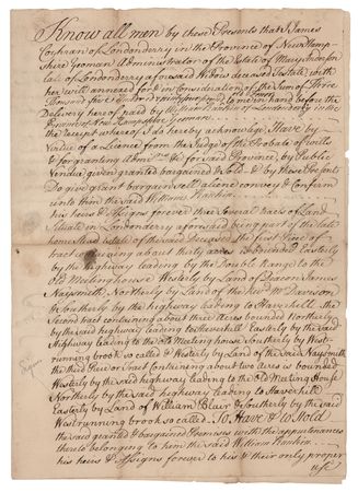 Lot #495 Matthew Thornton Twice-Signed Document - Image 1