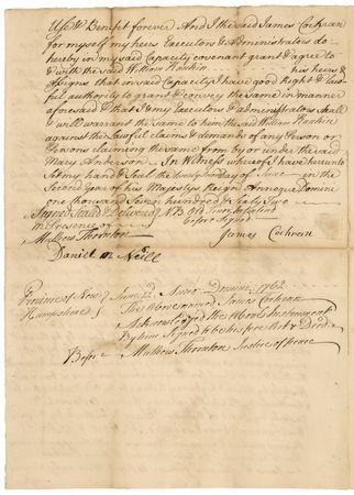 Lot #495 Matthew Thornton Twice-Signed Document - Image 2