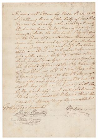 Lot #397 William Duer Document Signed - Image 1