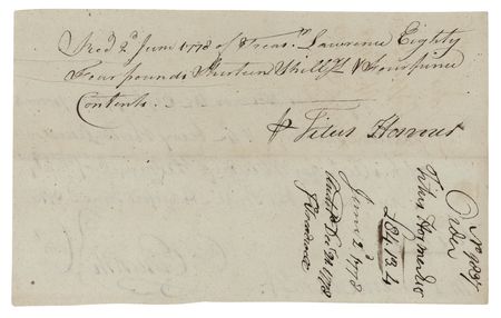Lot #424 Titus Hosmer Revolutionary War-Dated Autograph Endorsement Signed - Image 1