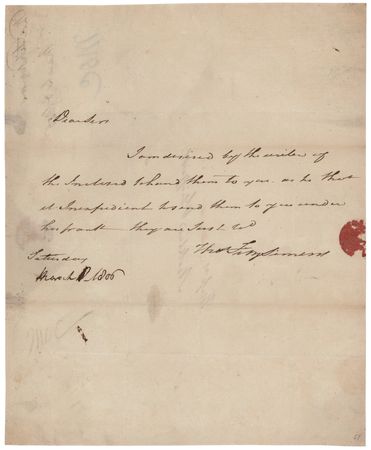 Lot #404 Thomas Fitzsimons Autograph Letter Signed - Image 1
