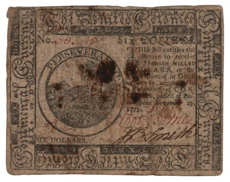 Lot #489 Jonathan Bayard Smith Signed Revolutionary War-Dated Pennsylvania Colonial Currency - Image 1