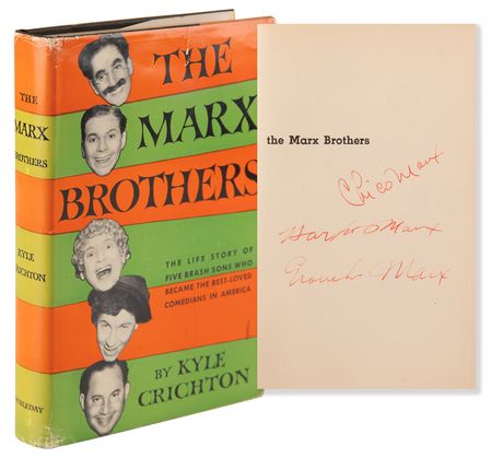 Lot #763 Marx Brothers Multi-Signed Book - 