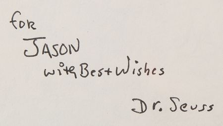 Lot #647 Dr. Seuss Signed Book - The Cat in the Hat - Image 2