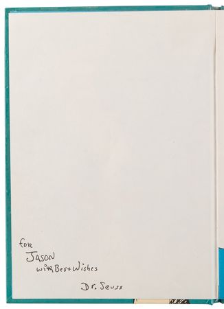 Lot #647 Dr. Seuss Signed Book - The Cat in the Hat - Image 4