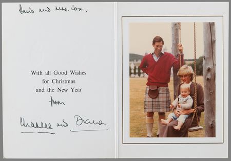 Lot #469 Princess Diana and King Charles III Signed Christmas Card (1983) - Image 1